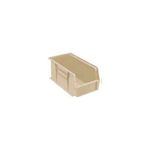 Hang & Stack Storage Bin, Plastic, Beige, 12 PK